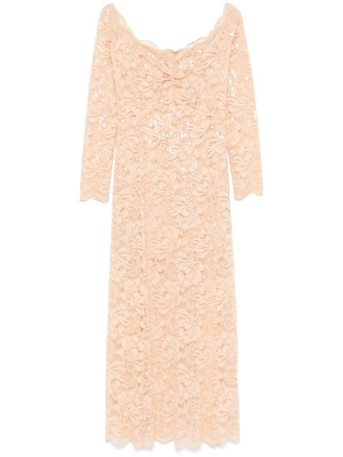 rabanne sequinned lace maxi dress