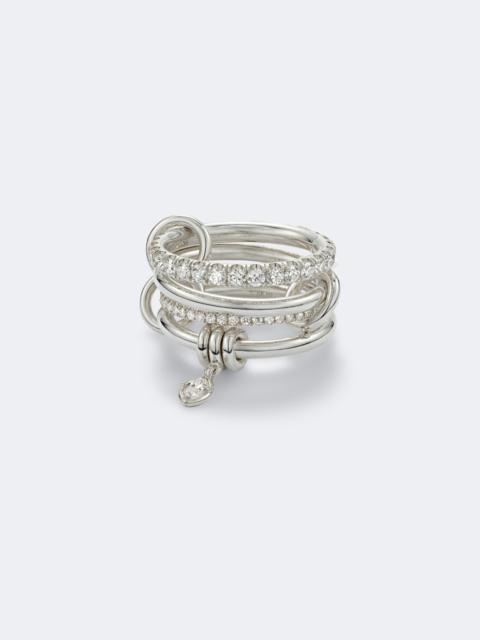 Spinelli Kilcollin Inara Heart sterling silver ring with diamonds