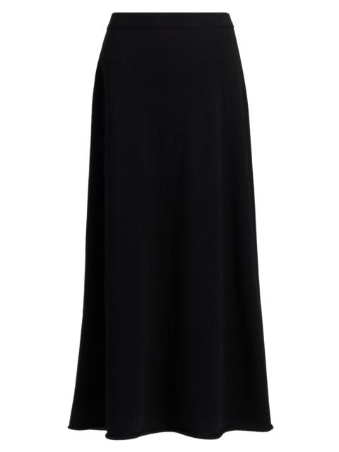 The Elder Statesman Women's Jersey-Knit Cashmere Maxi Skirt - Black