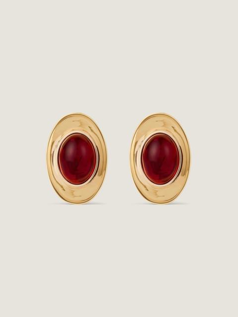 Givenchy SCULPTED GEM EARRINGS IN METAL AND RESIN