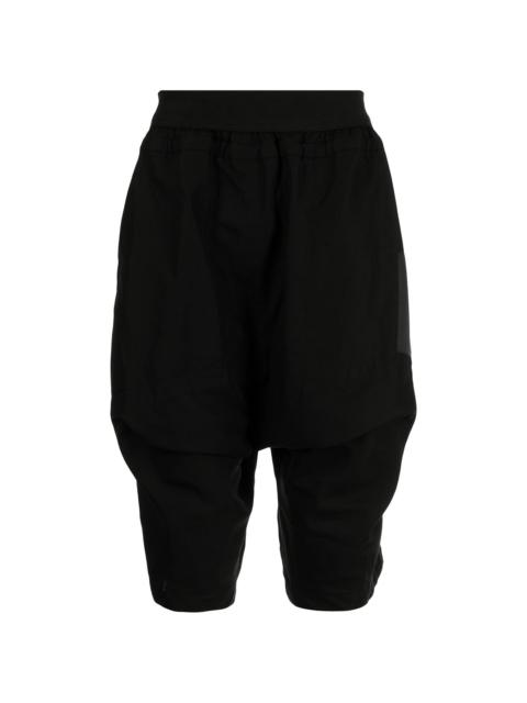 flap-pocket drop-crotch shorts