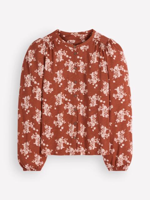 BODEN Ara Jersey Shirt-Arabian Spice, Flecked Bunch