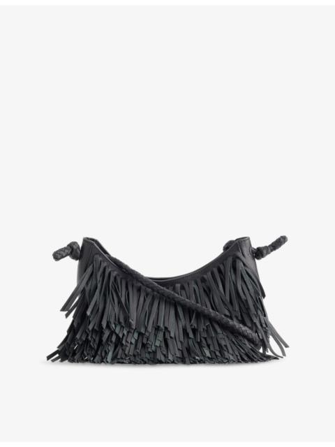 DRAGON DIFFUSION Fringe Sling Suede Shoulder Bag