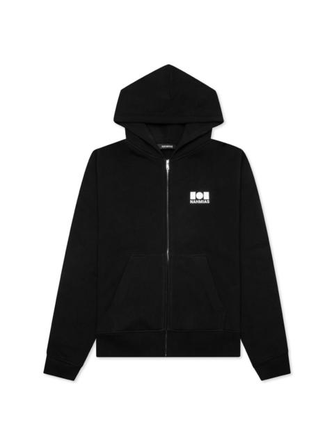 NAHMIAS LOGO ZIP UP HOODIE - BLACK