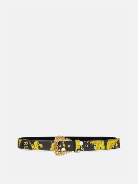 VERSACE JEANS COUTURE Chain Couture Baroque Buckle Thin Belt