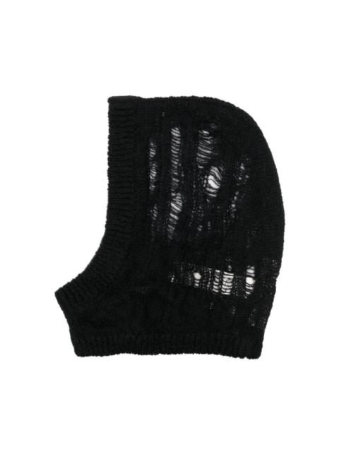 Rick Owens open-knit hood