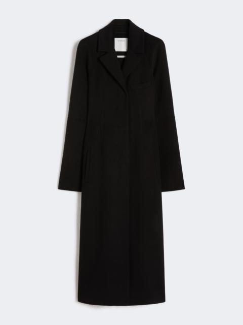 Sportmax DANZATORE Slim-fit long wool coat - BLACK