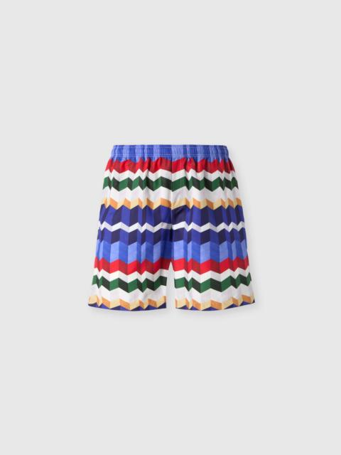 Missoni Long swim shorts with 3D zigzag print