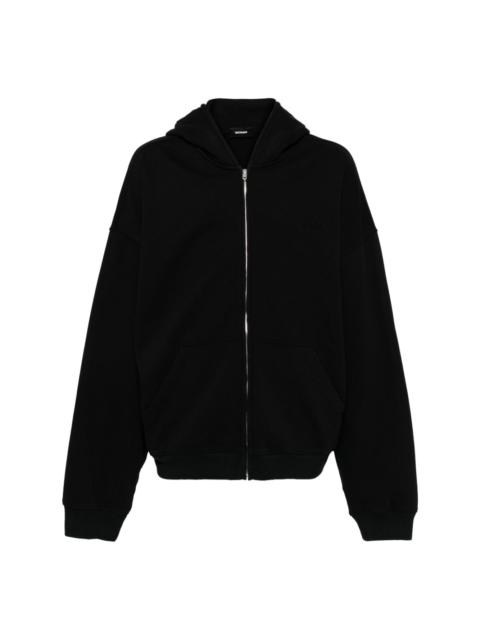 We11done embroidered-logo hooded jacket