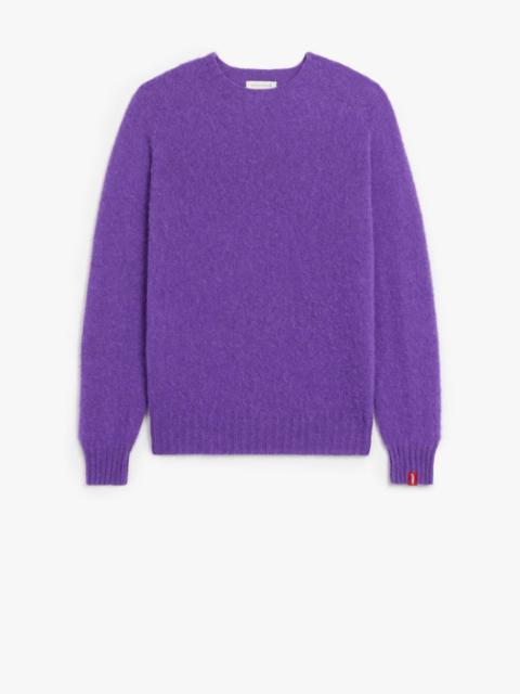 Mackintosh HUTCHINS PURPLE WOOL CREWNECK SWEATER