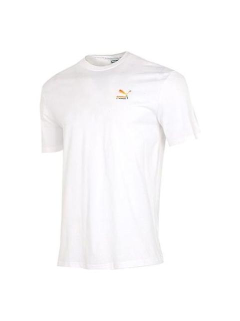 PUMA PUMA Rainbow Logo Tee 'White' 534095-02