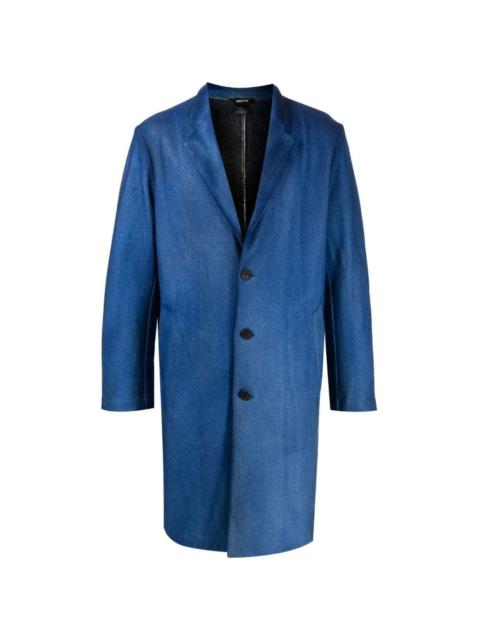 Avant Toi painted-effect merino-wool overcoat