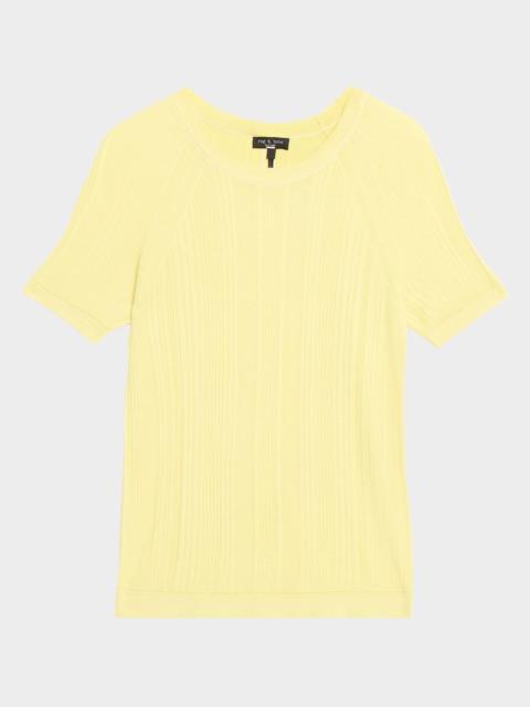 rag & bone Teresa Ribbed Short-Sleeve Tee