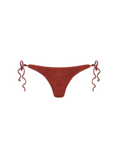 bond-eye Vista Beaded Tie-Side Bikini Brief brown
