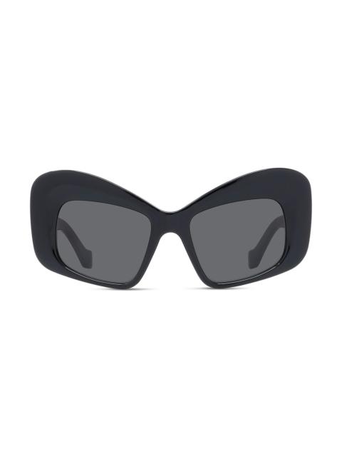 Loewe Men's Anagram 51MM Butterfly Sunglasses - Shiny Black Smoke
