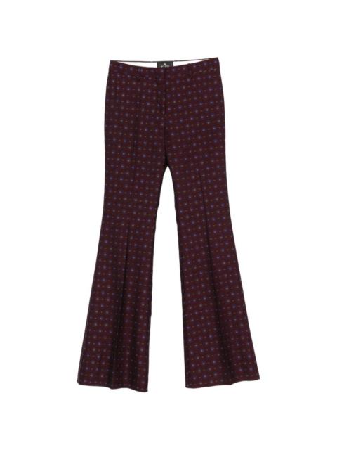 Etro floral-print jacquard-woven trousers