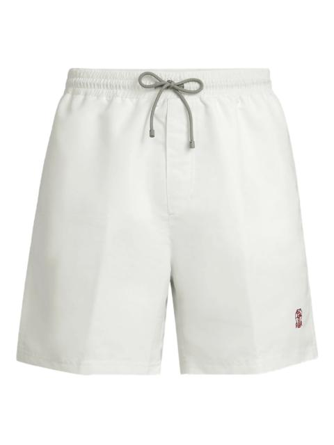 Brunello Cucinelli Drawstring Logo Swim Shorts