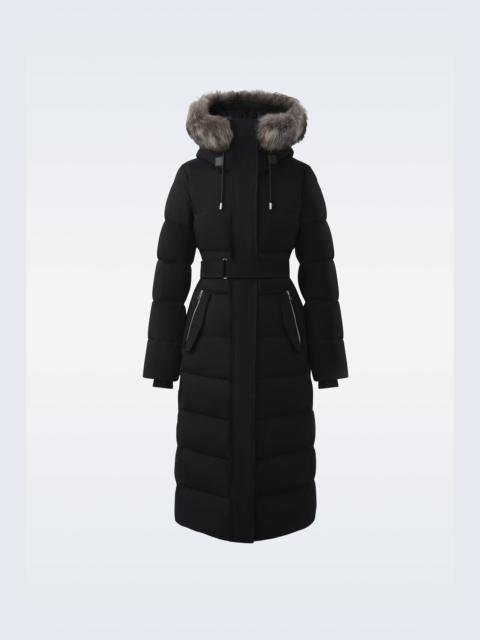MACKAGE SHYLA 2-in-1 down coat with removable bib and sheepskin trim