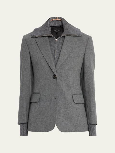 rag & bone Frank Wool Blazer with Removable Sweater