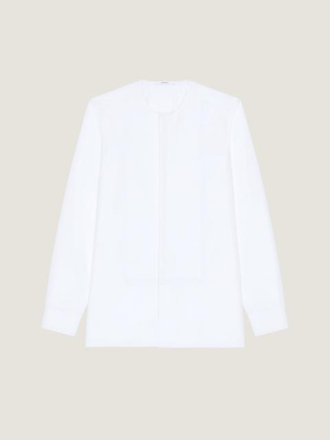 Givenchy COLLARLESS TUXEDO SHIRT IN POPLIN