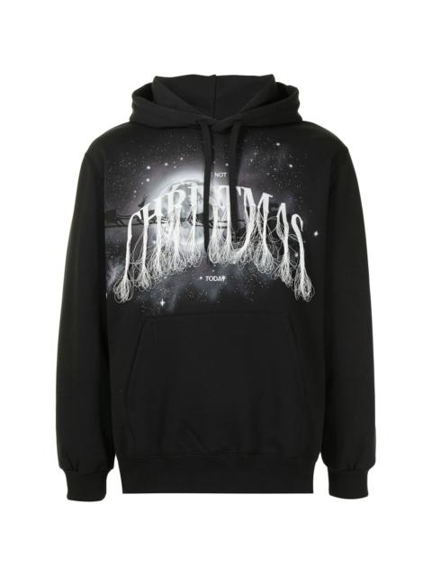 doublet graphic-print fringed hoodie