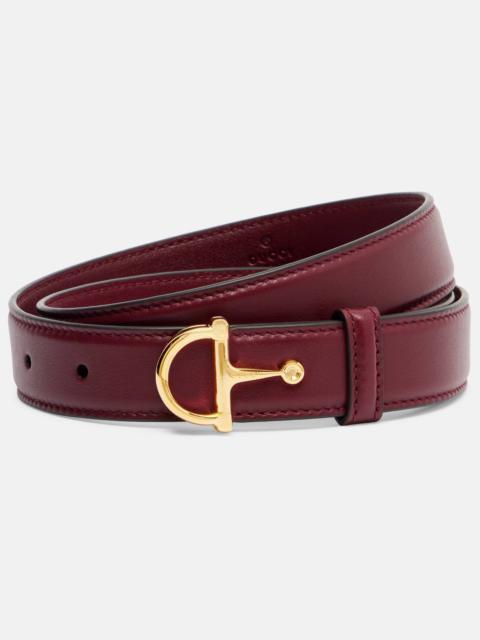 GUCCI Horsebit leather belt
