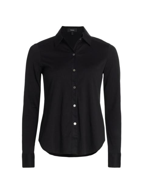 Theory Women's Riduro Organic Cotton Shirt - Black 001