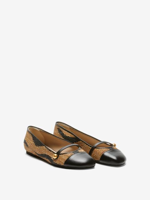 N°21 TWO-TONE ROUND TOE BALLERINAS