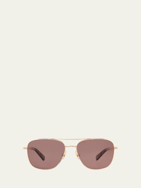 Garrett Leight Men's El Capitan Aviator Sunglasses