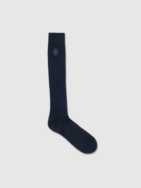 GUCCI Knit cotton socks with embroidery
