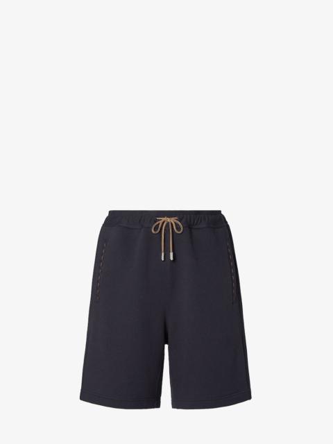 FENDI Bermudas Navy blue cotton shorts