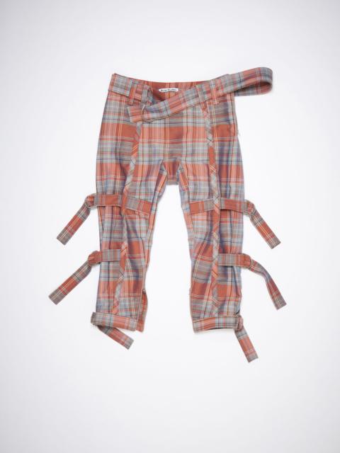 Acne Studios Cropped trousers - Burgundy/aqua