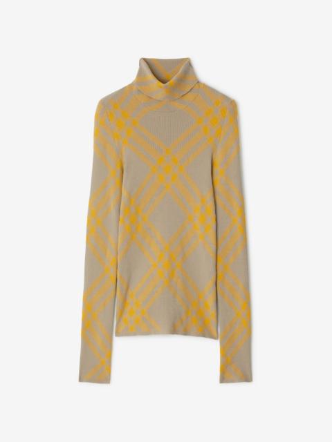 Burberry Check Wool Blend Sweater