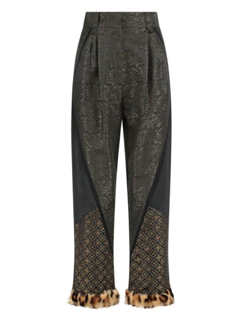 Etro patterned-cuff trousers