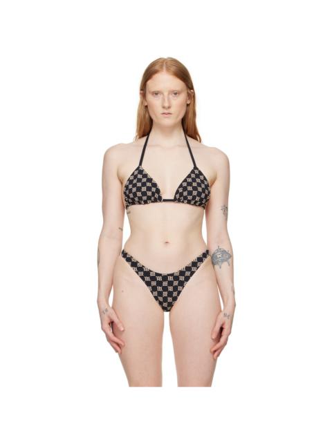 SSENSE Exclusive Black Monogram Bikini Top