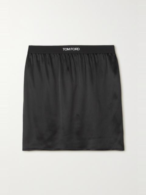 TOM FORD Stretch-silk satin mini skirt