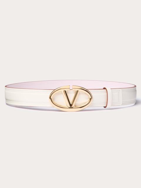 Valentino THE BOLD EDITION VLOGO SHINY CALFSKIN BELT 30 MM