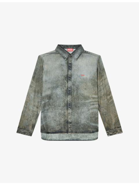 Diesel S-Simply-Lkct Denim-Print Woven Shirt