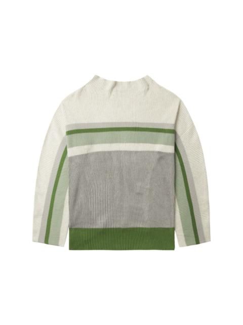 stripe-detailing jumper