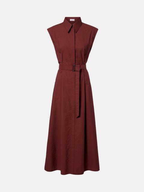 Brunello Cucinelli Monili cotton-blend midi dress