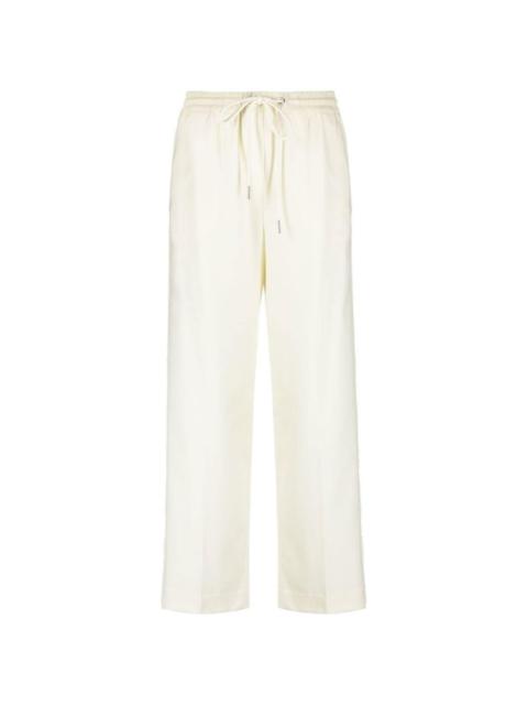 frayed tape-detail drawstring trousers