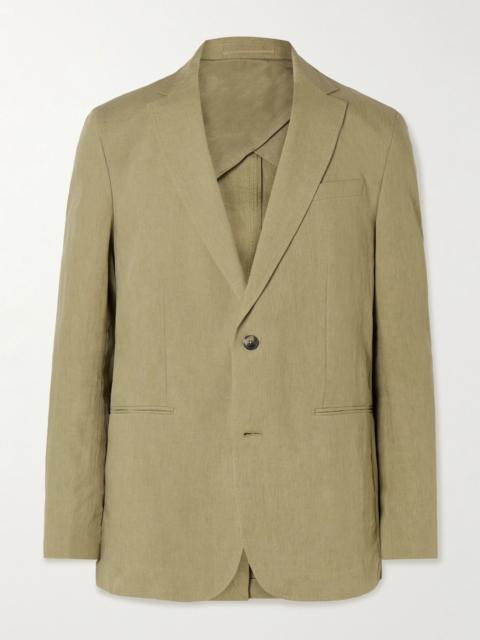 ORLEBAR BROWN Garret Unstructured Linen Suit Jacket Green