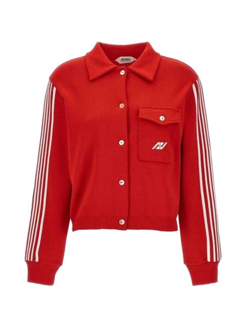 AUTRY side-stripe button-up cardigan