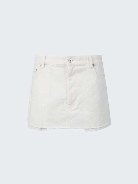 Miu Miu Denim Mini Skirt White