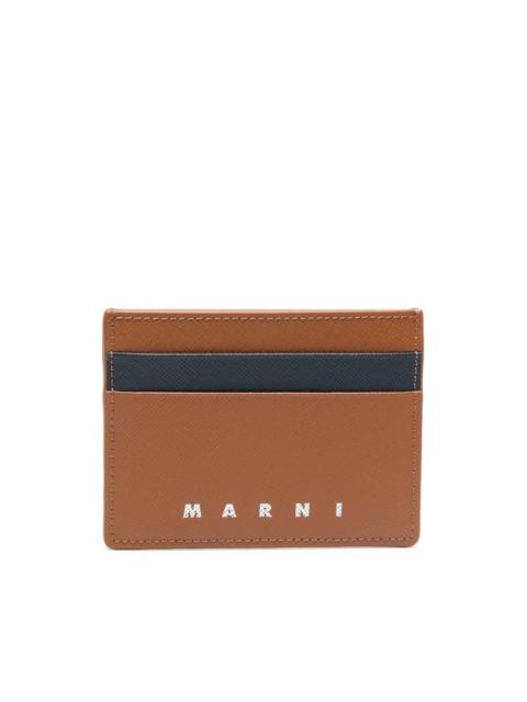 Marni logo-debossed leather cardholder