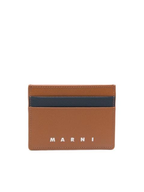 logo-debossed leather cardholder