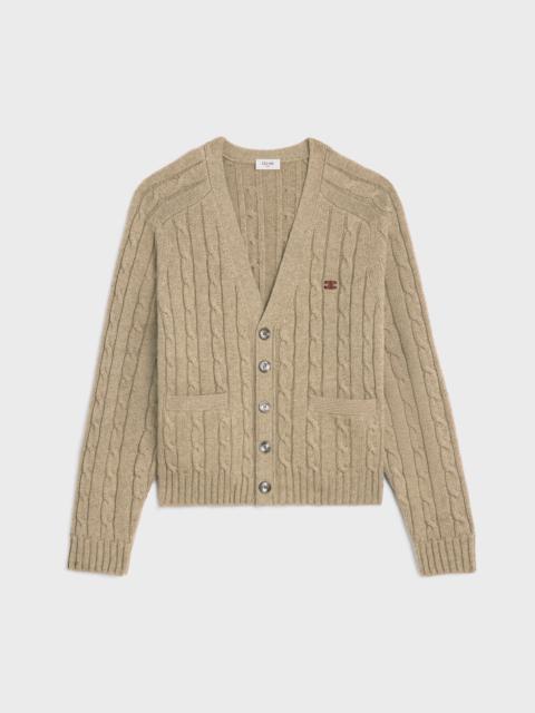 cable-knit triomphe cardigan in cashmere