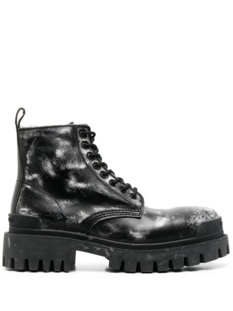 BALENCIAGA Strike leather ankle boots