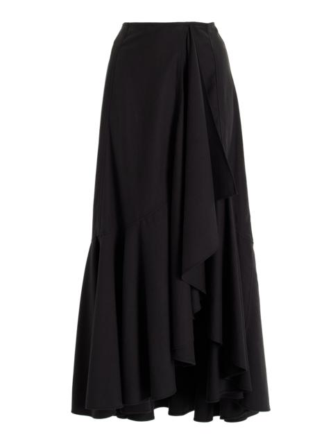 Sabina Cotton-Blend Midi Skirt black