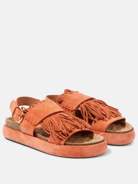 Alba fringed suede sandals